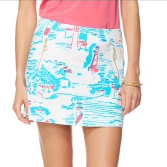 Lilly Pulitzer Dresses & Skirts - Lilly Pulitzer Watch Out Lighthouse Mini Skirt 0